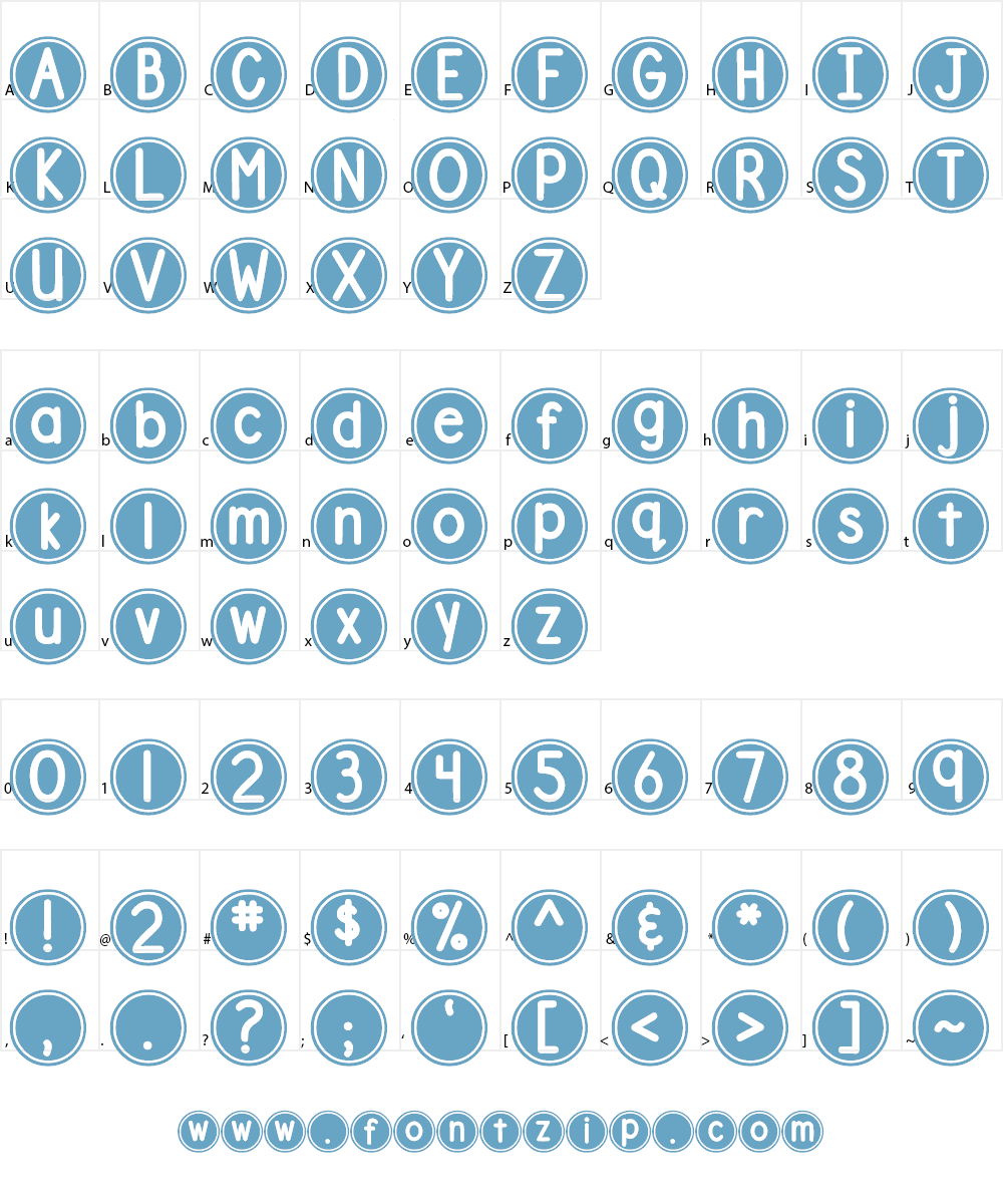 DJB Pokey Dots Font Character